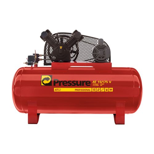 Compressor Ar 15/175 140lbs 3hp Monofásico 220v Atg2 Pressure