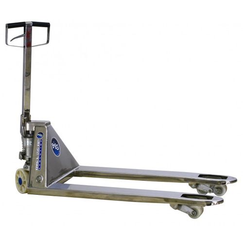 Carro Hidráulico Paleteira Em Aço Inox Polído  2,6 Ton Rodagem Dupla de Nylon L26BP BYG