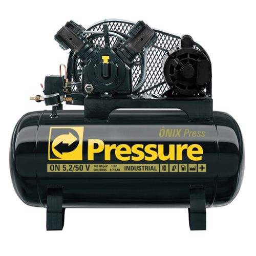 Compressor 5,2/110 Litros Onix Monofásico 140 Libras 110/220 V Pressure-on52110vm