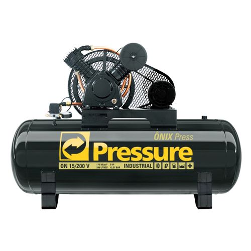 Compressor de Ar 15/200v 3hp Ônix Monofásico Pressure