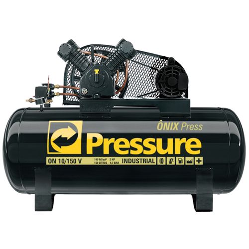 Compressor de Ar 10/150 140lbs 2hp Monofásico Onix Pressure