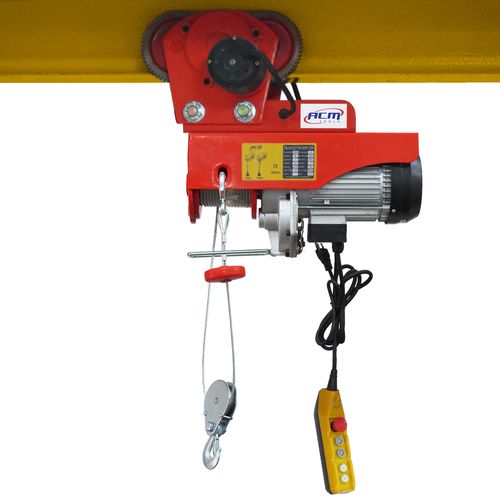 Talha Elétrica 600Kg/1200Kg 220V 12M/6M com Troley Elétrico PAT800 ACM TOOLS