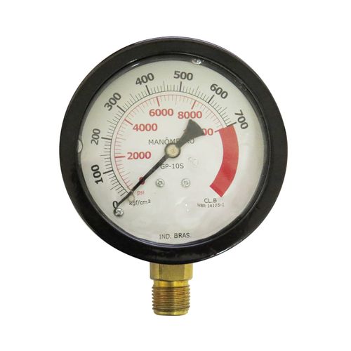 Manômetro 0 700kgf Cm2 Gp 10s Com Glicerina Para Cilindro Enerpac