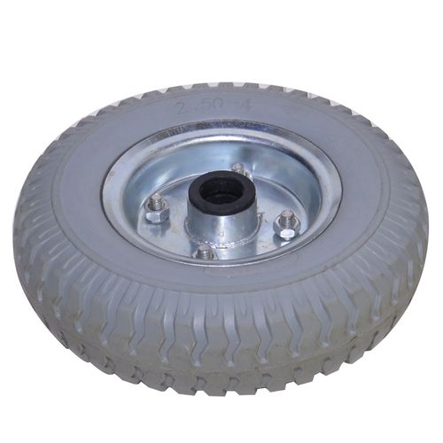 Roda borracha cinza 250X4" EIXO 7/8" Rol. rolete A04261-PU AXN