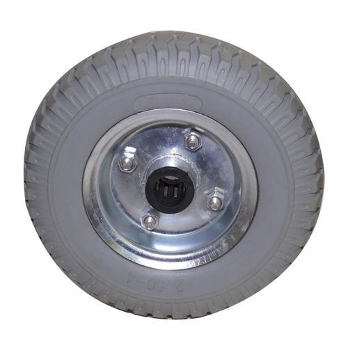 Roda borracha cinza 250X4" EIXO 7/8" Rol. rolete A04261-PU AXN
