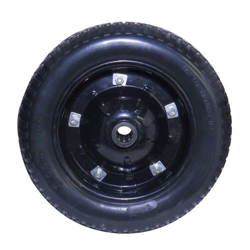 Roda borracha preta 300X8" EIXO 1" rol. rolete A04764-PU AXN