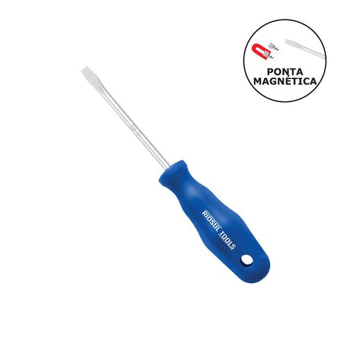 Chave Fenda SL 1/8" X 4" simples CRV 010125 Rio Sul