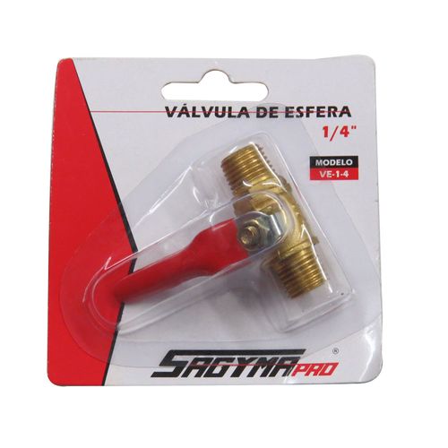 Válvula com esfera 1/4" macho VE-1-4 083072 Sagyma Yamar