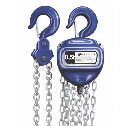 Talha Manual de Corrente com capacidade para 500kg com 0,5 m de elevação 8247 Bremen