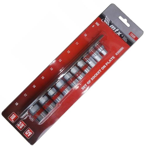 Jogo de Soquetes 3/8" Sextavados 8-19mm c/ 10 peças 135589 MTX