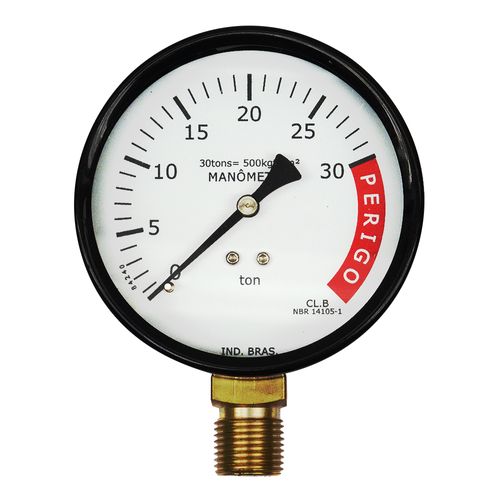 Manômetro 30T Prensa Rosca 1/2 BSP Prostec