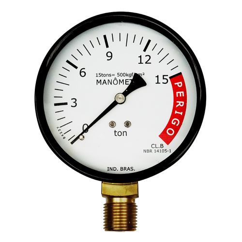Manômetro 15T Prensa Rosca 1/2 BSP Prostec