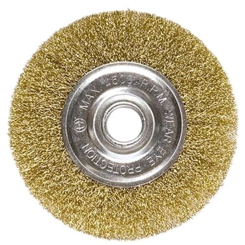 Escova De Aço Carbono Circular ondulada 150 mm furo 22 mm 746649 Mtx