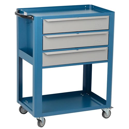 Carrinho Aberto 3 Gavetas Azul 650X410X850 C-04 Fercar