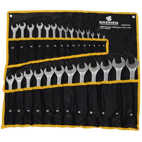 JG CHAVE COMBINADA 6-32MM 27 PCS CRV 6761 BREMEN