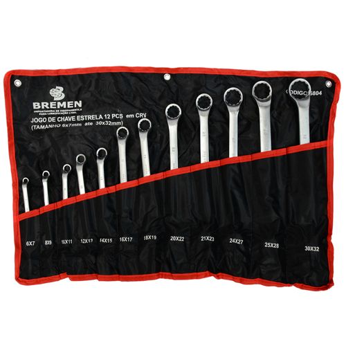 JG CHAVE ESTRELA 6-32MM 12 PCS CRV 6804 BREMEN