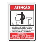 Placa-Sinalizadora-150x200mm-NAO-SUBA-VASO-SANITARIO-MULHER-Ref-PS102-ENCARTALE