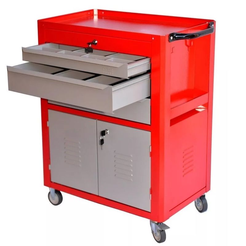 Carro-porta-ferramentas-fechado-com-3-gavetas-vermelho-Ref-06-FERCAR-