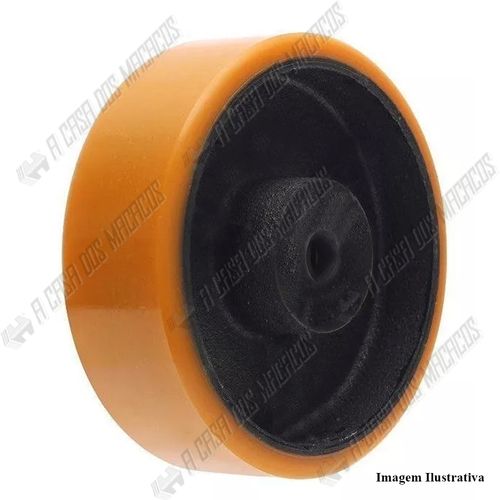 Roda Ferro e Poliuretano Fixa e Giratória 4" x 1/2" 500Kg Ref RM48 MARCON