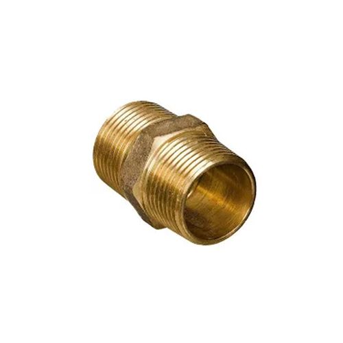 Niple 1/2 x 1/2 NPT Macho em Latão Ref 26SI LUBEFER
