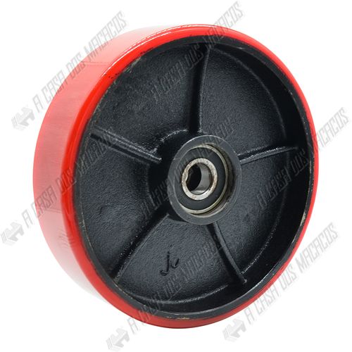 Roda Direcional Poliuretano com Rolamento Duplo 200x50mm Paleteira TR3.8 ACM TOOLS
