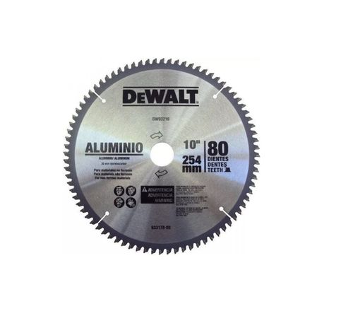 LÂMINA SERRA MEIA ESQUADRIA 10"  80D ALUMÍNIO / MADEIRA DWA03210 DEWALT