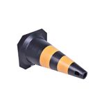 Cone-de-Sinalizacao-Preto--Amarelo-50cm-Ref-70001304-PLASTCOR