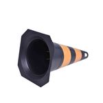 Cone-de-Sinalizacao-Preto--Amarelo-50cm-Ref-70001304-PLASTCOR