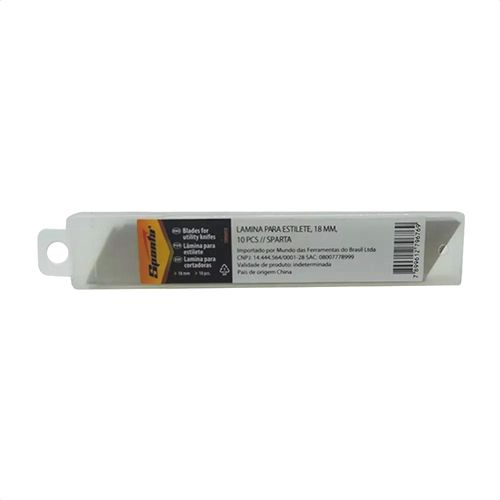 Lâmina para Estilete 10 pçs Ref 7896955 SPARTA
