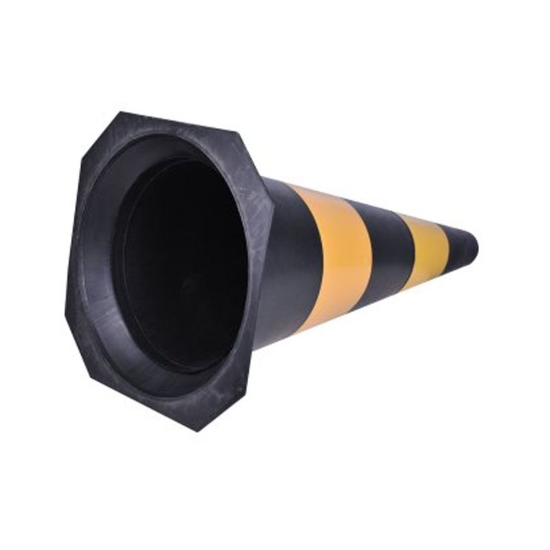 Cone-de-Sinalizacao-Preto-Amarelo-75cm-Ref-70000505-PLASTCOR