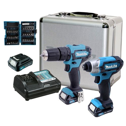 Kit Parafusadeira de Impacto TD110D e Parafusadeira/Furadeira HP333D Ref CLX228SAX-P MAKITA
