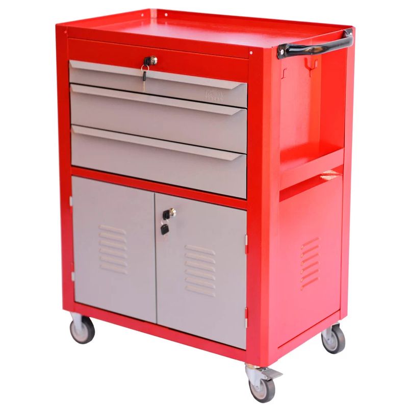 Carro-porta-ferramentas-fechado-com-3-gavetas-vermelho-Ref-06-FERCAR