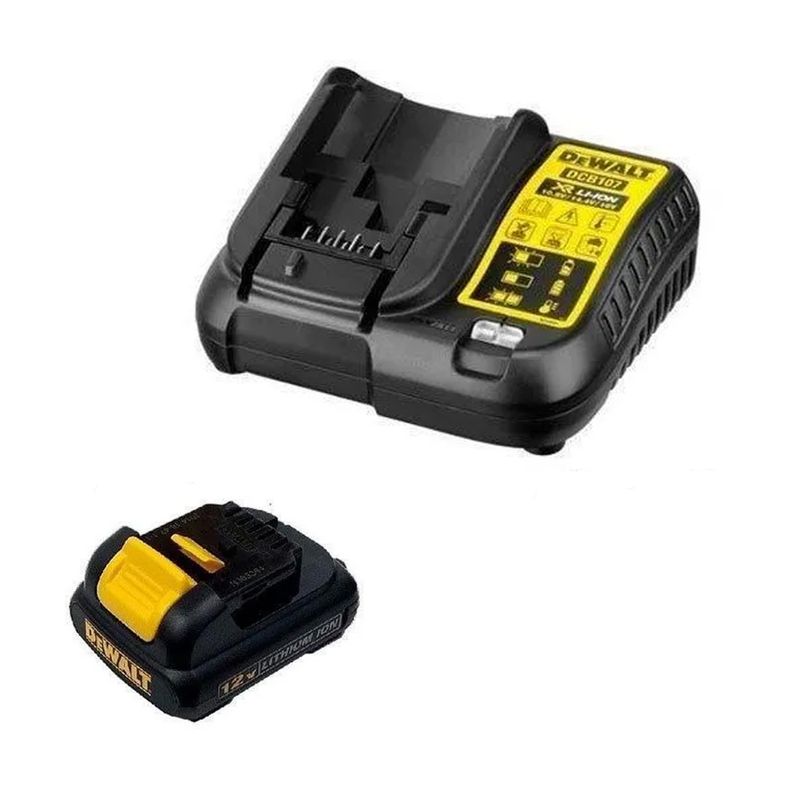 Parafusadeira--Furadeira-3-8-pol-a-Bateria-12v-Litio-Bivolt-Ref-DCD700LC1BR-DEWALT-