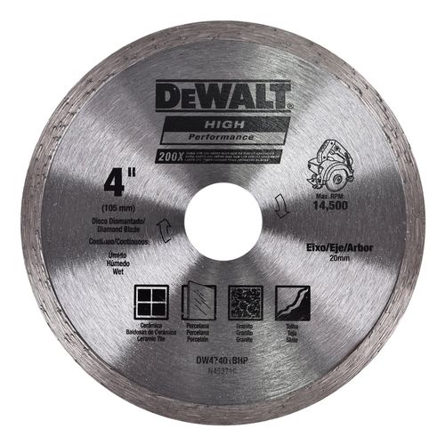 Disco Diamantado 4" Segmentado Dw47402b Dewalt