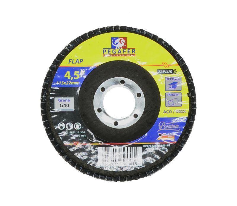 Disco-Flap-Fibra-Grana-40-115mm-Ref-115B40-PEGATEC