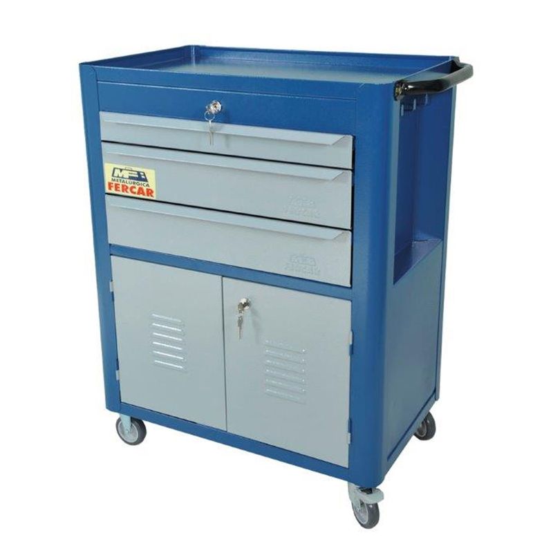 Carro-Porta-Ferramentas-Fechado-3-Gavetas-Referencia-06-Modelo-76-Fercar-