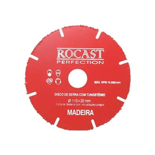 Disco de Serra de Tungstênio para Madeira Ref 2450001 ROCAST