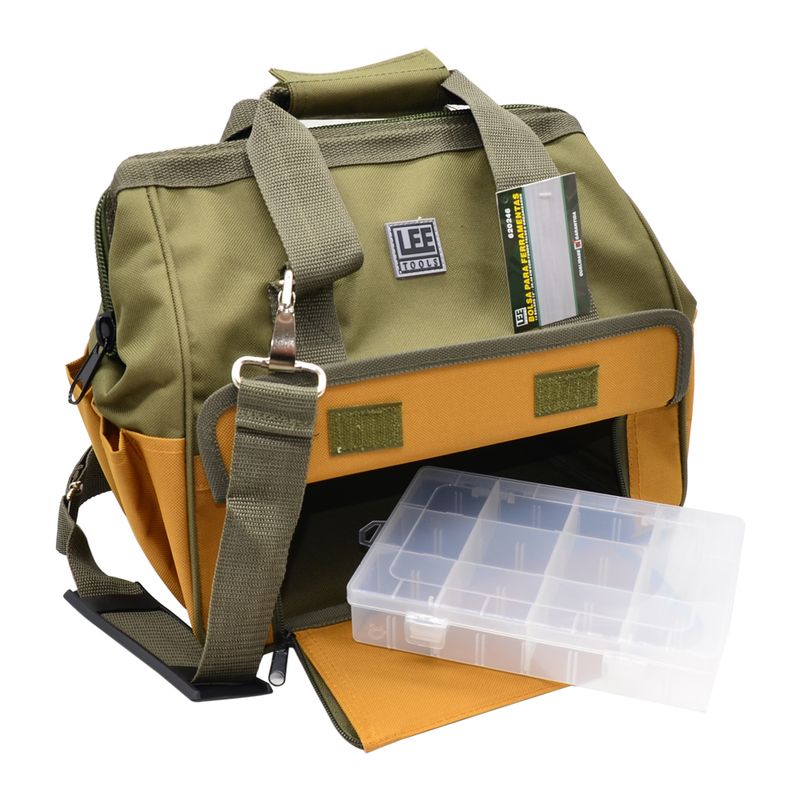 Bolsa-para-Ferramentas-com-13-Bolsos-Fundo-Falso-e-Organizador-Plastico-Ref-620246-Lee-Tools