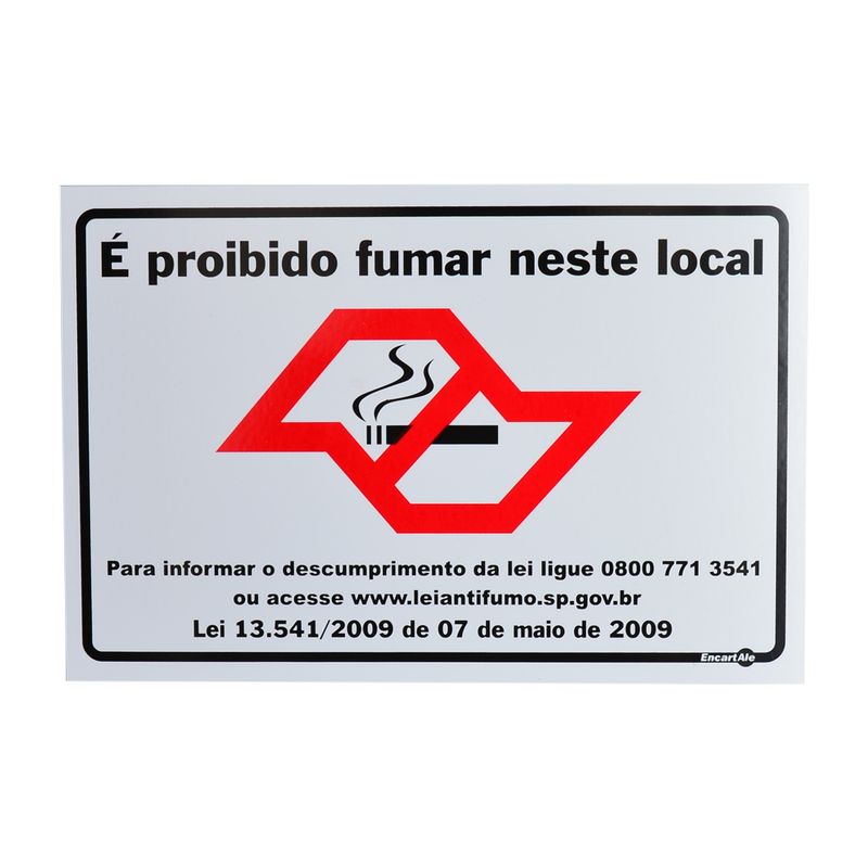 Placa-de-Sinalizacao-E-PROIBIDO-FUMAR-NESTE-LOCAL-PS611-ENCARTALE