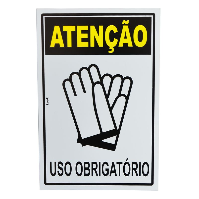 Placa-de-Sinalizacao-ATENCAO-USO-OBRIGATORIO-DE-LUVAS-20705-TRY
