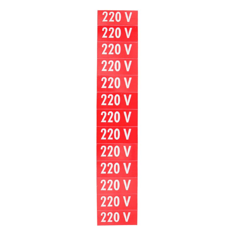 Placa-de-Sinalizacao-220V-Vermelha-com-13-Unidades-Ref-PS75-ENCARTALE