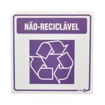 Placa-de-Sinalizacao-LIXO-NAO-RECICLAVEL-Ref-AV-21-ENCARTALE