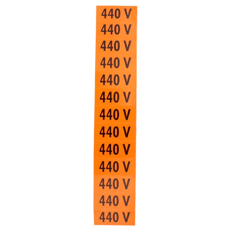 Placa-de-Sinalizacao-440V-Cor-Laranja-com-13-Unidades-Ref-PS136-ENCARTALE-