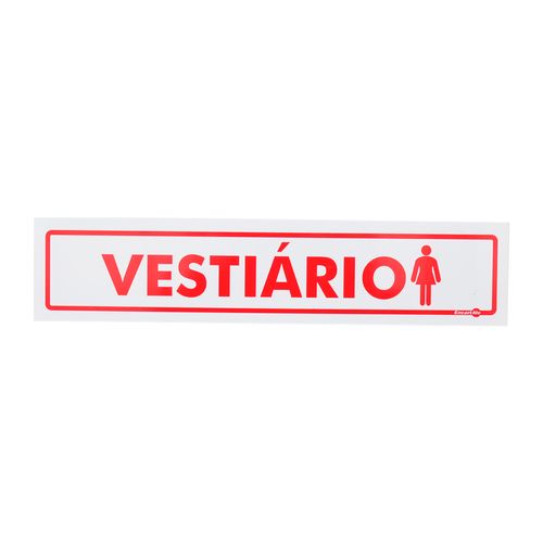 Placa de Sinalização VESTIÁRIO FEMININO Ref PS 180 ENCARTALE