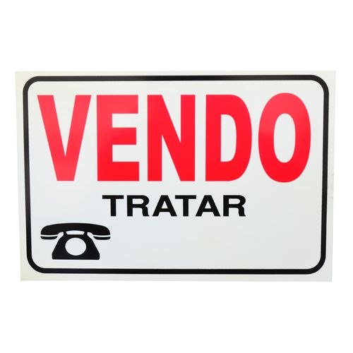 Placa de Sinalização VENDO TRATAR Ref 16099 TRY