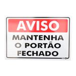 Placa-de-Sinalizacao-AVISO-MATENHA-O-PORTAO-FECHADO-Ref-478-ENCARTALE