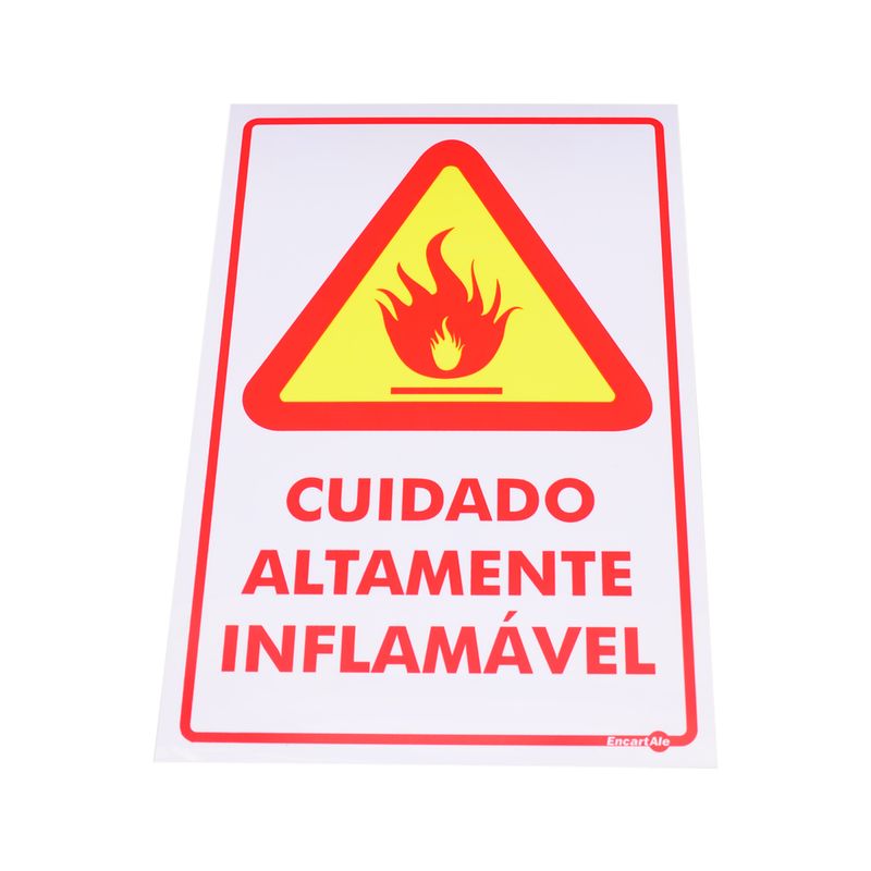 Placa-de-Sinalizacao-ALTAMENTE-INFLAMAVEL-Ref-PS17-ENCARTALE