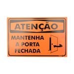 Placa-de-Sinalizacao-ATENCAO-MANTENHA-A-PORTA-FECHADA-Ref-PR2001-ENCARTALE
