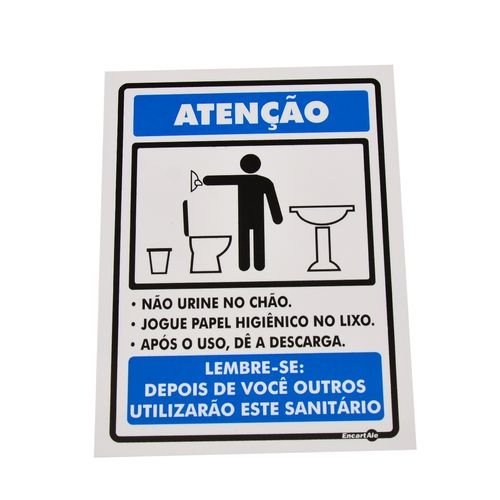Placa de Sinalização NÃO URINE NO CHÃO Ref PS78 ENCARTALE