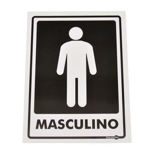 Placa de Sinalização MASCULINO Ref PS66 ENCARTALE